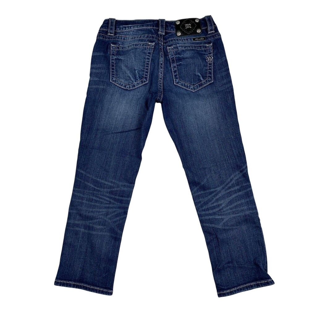 Miss Me 27 Boyfriend Capri Jeans W29 L24 Distressed Dark Wash Women’s Denim
